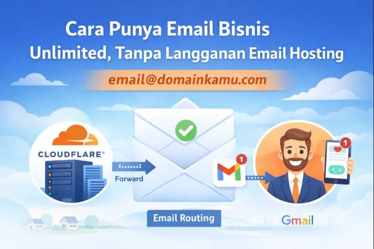 Cara Punya Email Bisnis (email@domainkamu.com) Unlimited, Tanpa Langganan Email Hosting